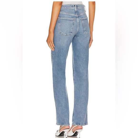Agolde Harper Mid Rise Relaxed Straight Jean in Flash - size 23 - Picture 3 of 15